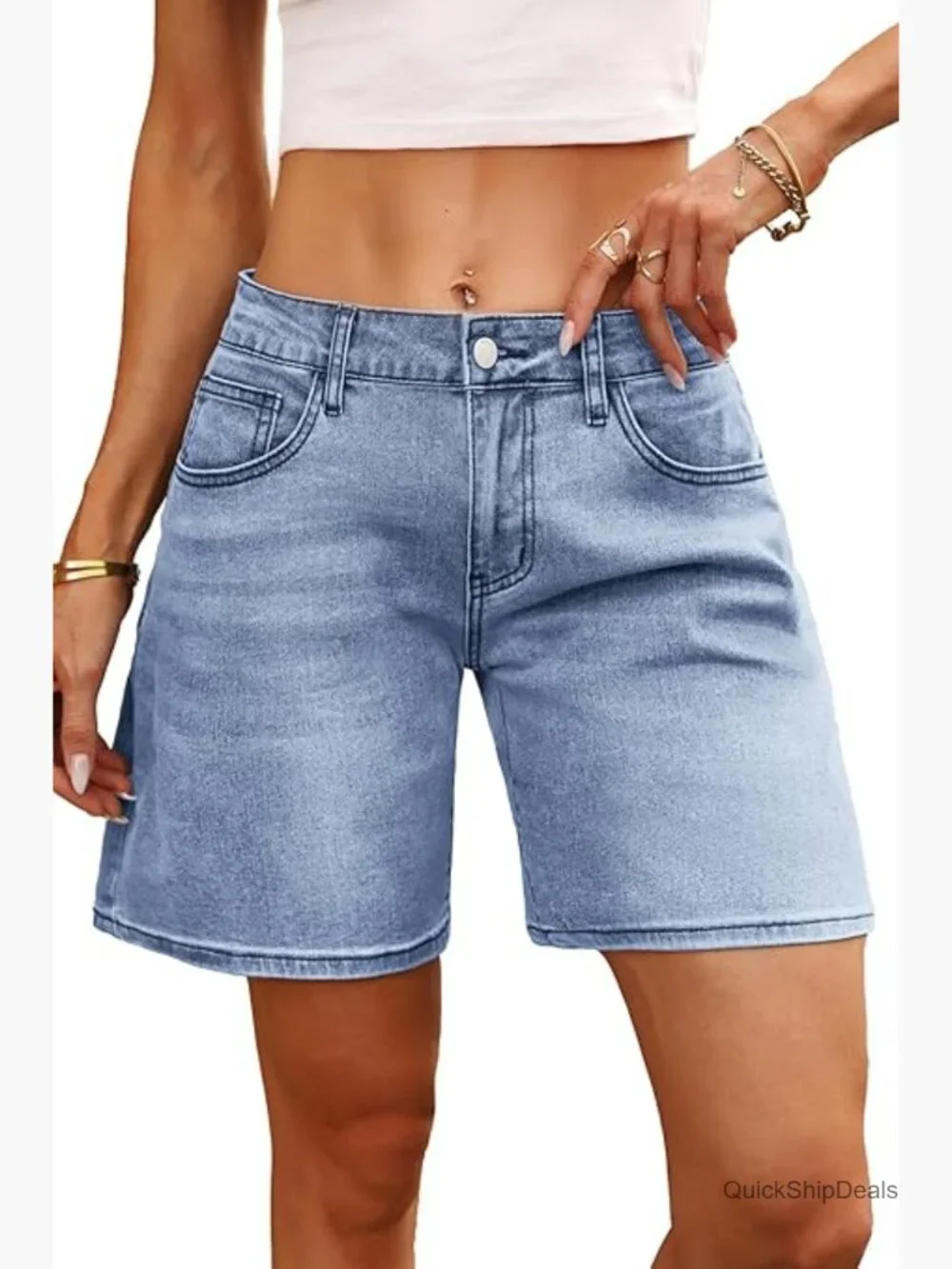 Low Rise Wide Leg Baggy Jean Shorts Denim Jorts for Women